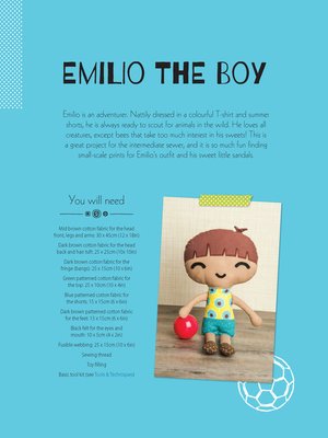 cover image of Emilio the Boy Soft Toy Pattern